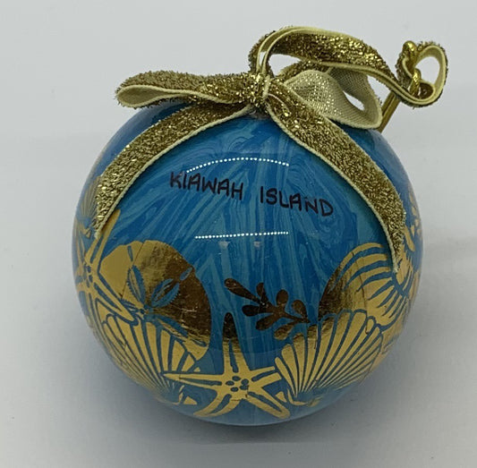 KI Gold Shells Ball Ornament