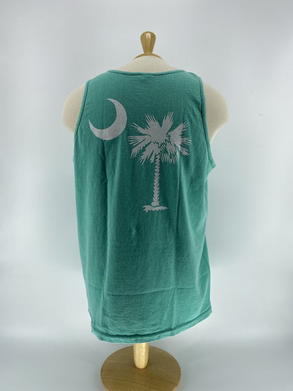 KI Tank Top  - Famed Palm/Moon Seafoam