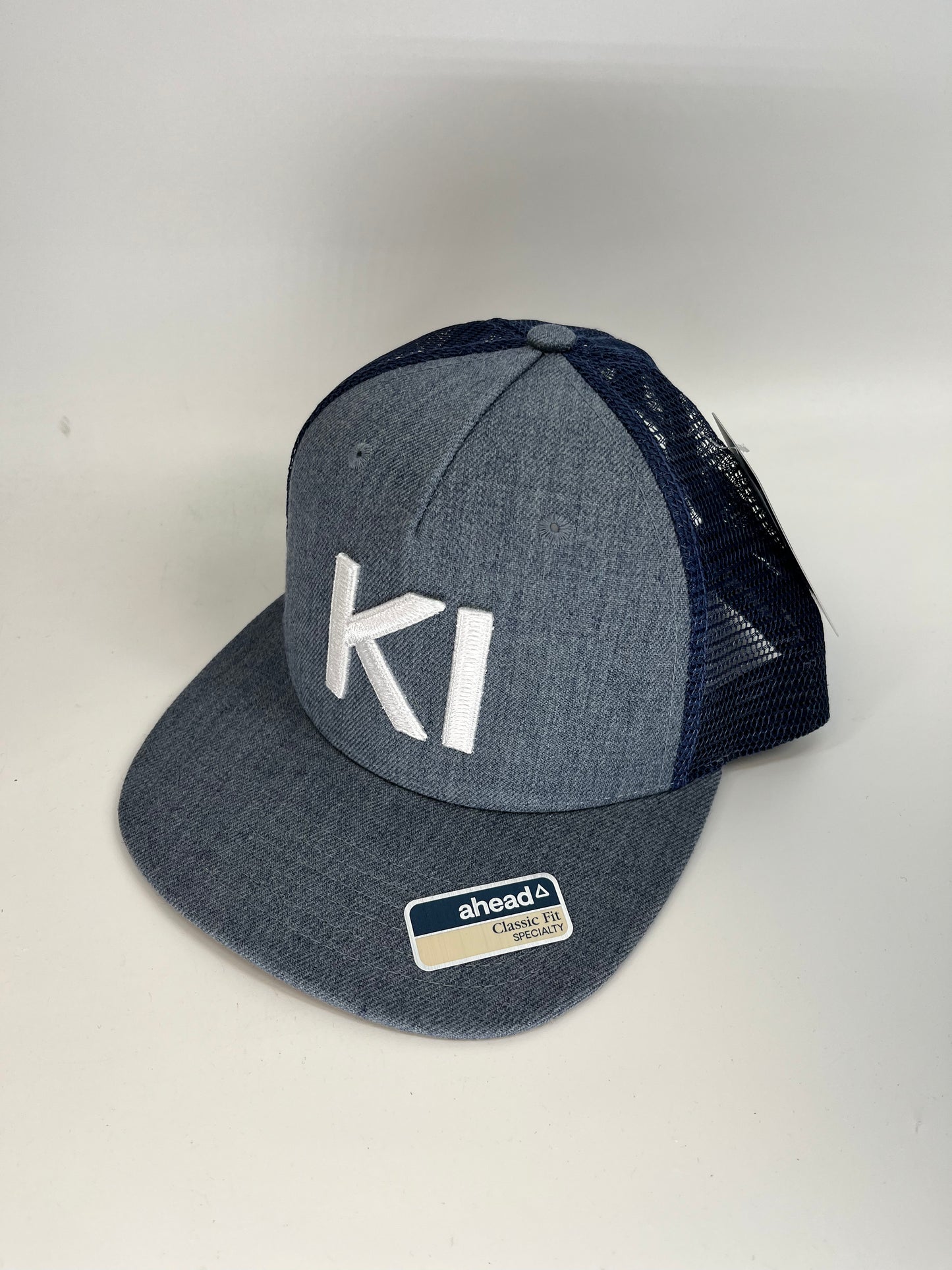 KI Text Hthr Mesh Back Snap Hat