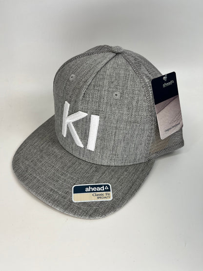 KI Text Hthr Mesh Back Snap Hat